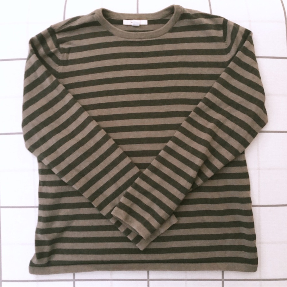 *Merona green striped oversized sweater. Size M
